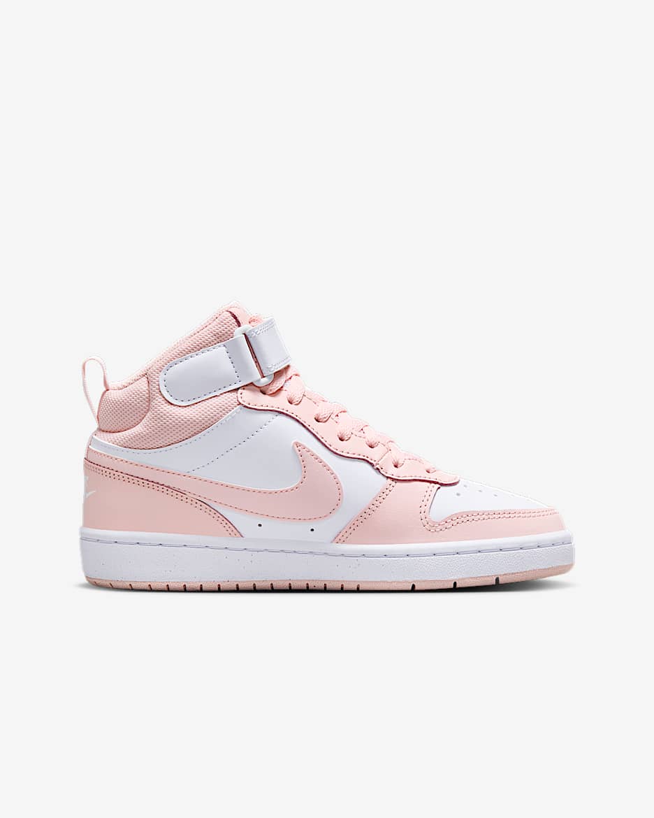 Nike Court Borough Mid 2 Big Kids Shoes White